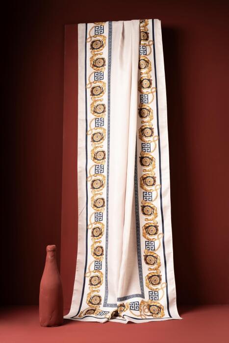 Kadın Etnik Desen Soft Şal Alasya BEYAZ - Jawel