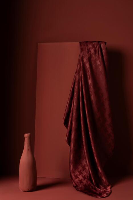 Kadın Jakarlı Yıldız Desenli Eşarp BORDO - Jawel