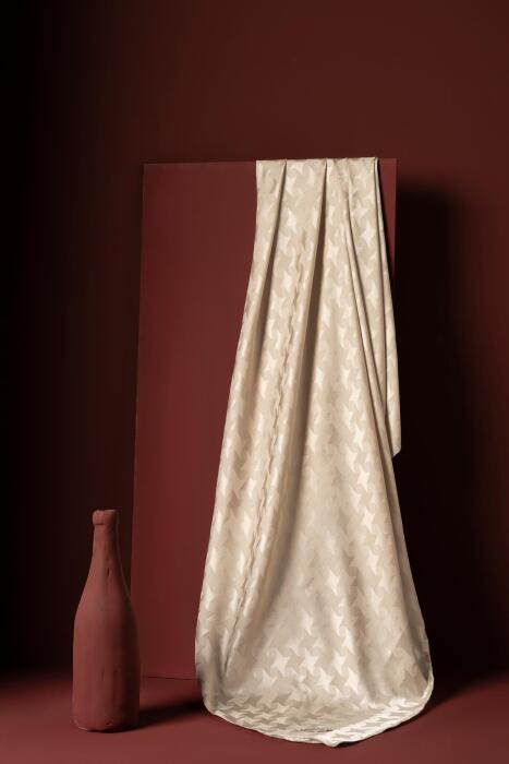 Kadın Jakarlı Yıldız Desenli Eşarp KREM - Jawel