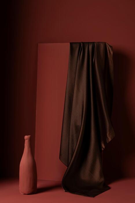 Kadın Abiyelik Parlak Janjan Eşarp ACI KAHVE - Jawel