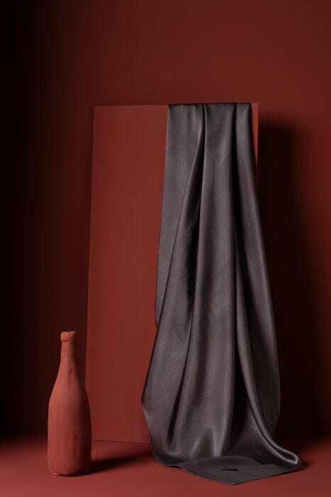 Kadın Abiyelik Parlak Janjan Eşarp ANTRASİT GRİ - Jawel