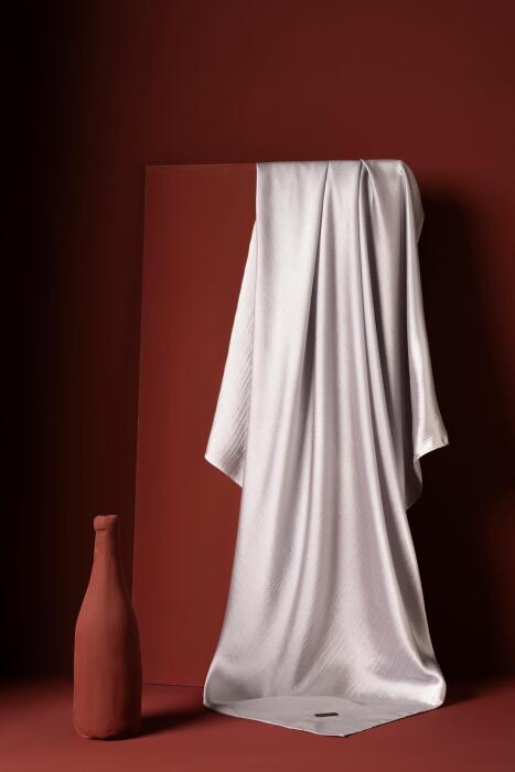 Kadın Abiyelik Parlak Janjan Eşarp GÜMÜŞ GRİ - Jawel