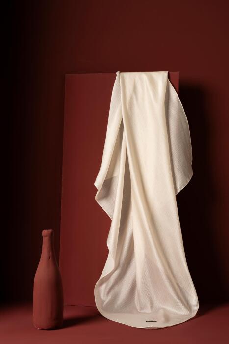 Kadın Abiyelik Parlak Janjan Eşarp KREM - Jawel