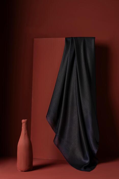 Kadın Abiyelik Parlak Janjan Eşarp LACİVERT - Jawel