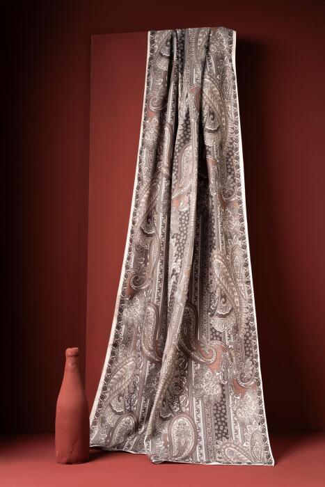 Kadın Etnik Desen Soft Şal Adessa SÜTLÜ KAHVE - Jawel