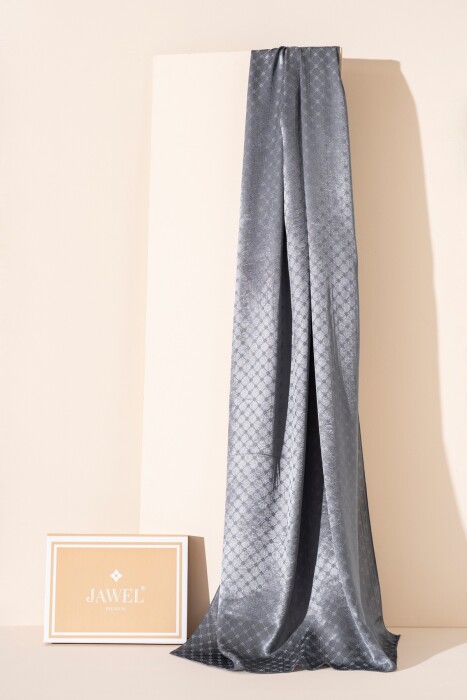 Kadın Küçük Kareli Modal Floş Şal GRİ - Jawel