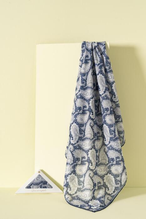 Kadın Pateh Soft Eşarp LACİVERT - Jawel