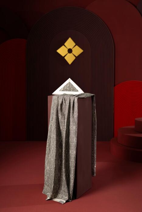 Kadın Petra Müslin Etnik Şal Krem - Jawel