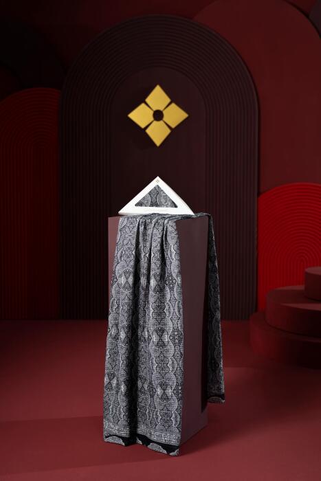 Kadın Petra Müslin Etnik Şal Siyah - Jawel