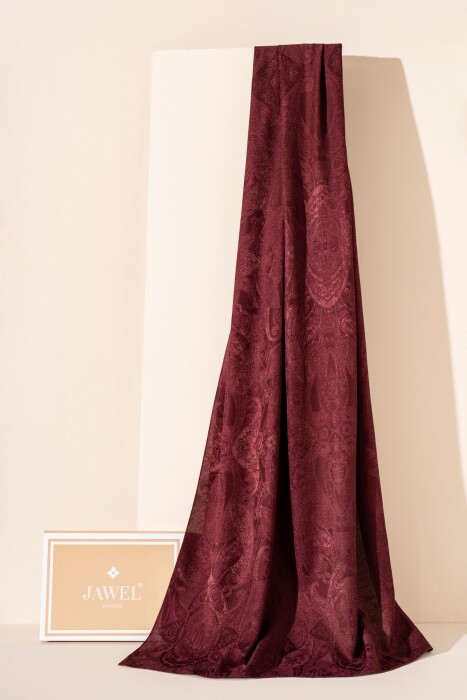 Kadın Pirsus Modal Floş Şal BORDO - Jawel