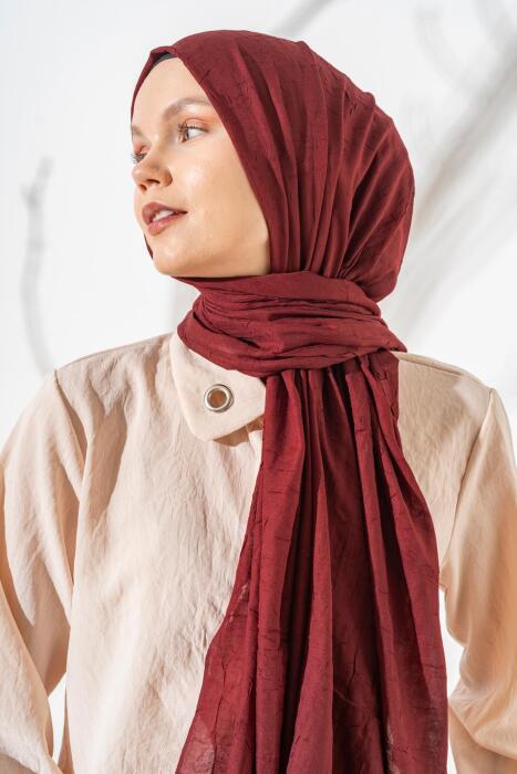 Kadın Bambu Şal BORDO - Jawel