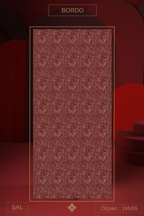 Kadın Tyana Müslin Şal Bordo - Jawel