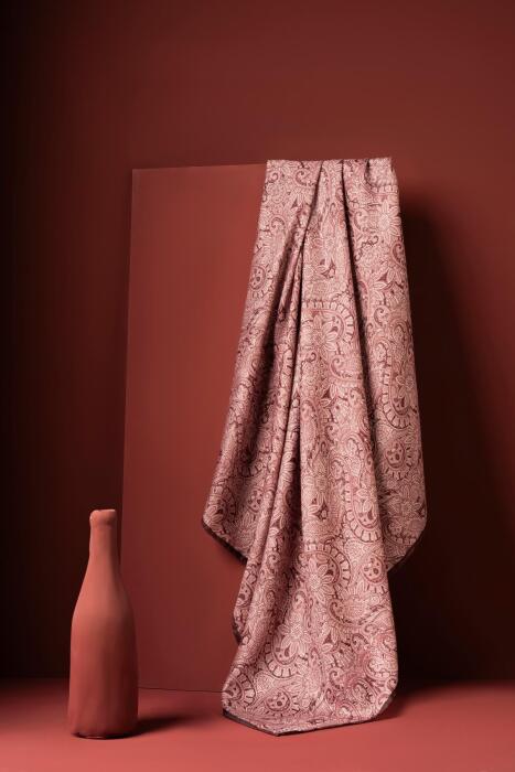 Kadın Etnik Desen Soft Eşarp Hattena BORDO - Jawel