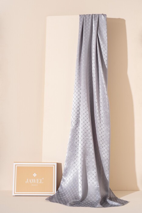 Kadın Küçük Kareli Modal Floş Şal GÜMÜŞ GRİ - Jawel