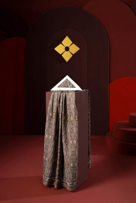 Kadın Petra Müslin Etnik Şal Hardal - Jawel