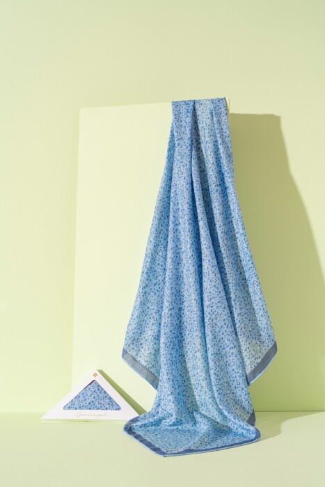 Kadın Çakıl Desen Soft Eşarp BEBE MAVİ - Jawel