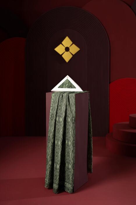 Kadın Petra Müslin Etnik Şal Haki - Jawel