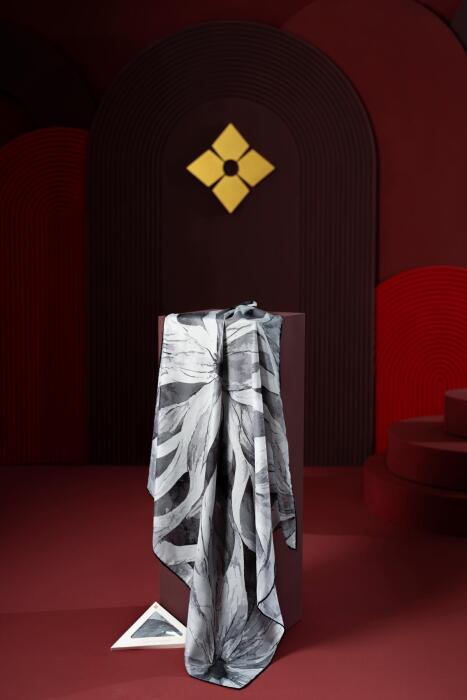 Kadın Masalia Soft Eşarp Antrasit gri - Jawel