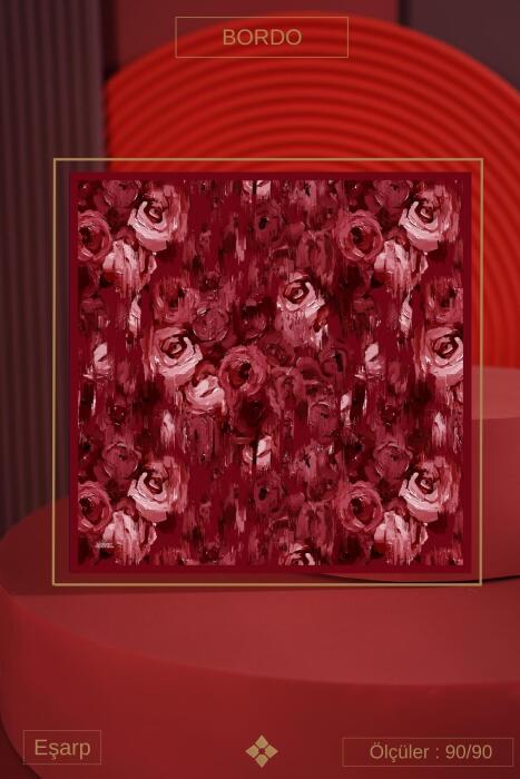 Kadın Millas Soft Eşarp Bordo - Jawel