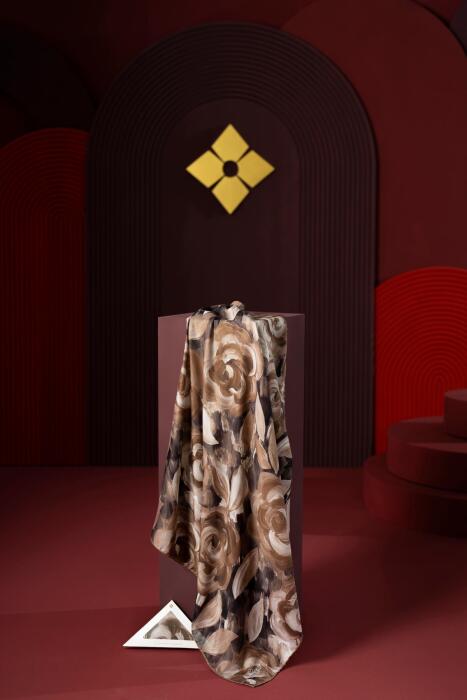 Kadın Mirla Soft Eşarp Siyah kahve - Jawel