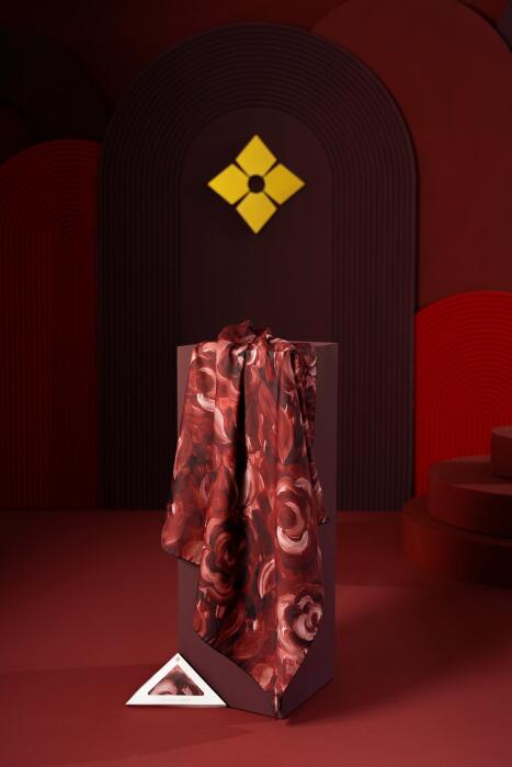 Kadın Mirla Soft Eşarp Koyu bordo - Jawel