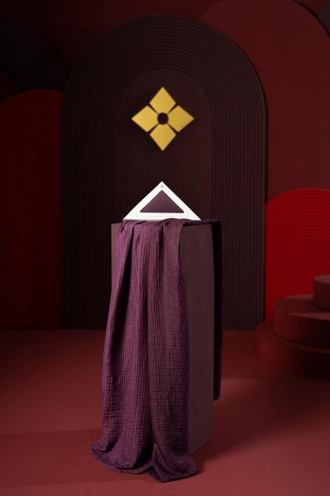 Kadın Müslin Degrade Şal Mürdüm - Jawel