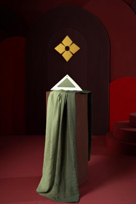 Kadın Müslin Degrade Şal Haki - Jawel