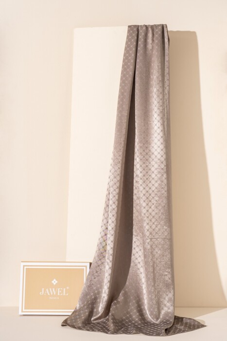 Kadın Küçük Kareli Modal Floş Şal KOYU VİZON - Jawel
