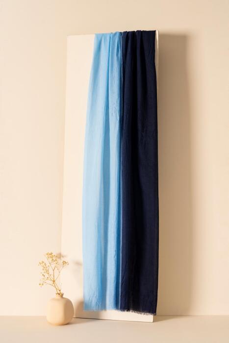 Kadın Degrade Konfor Şal BEBE MAVİ - Jawel