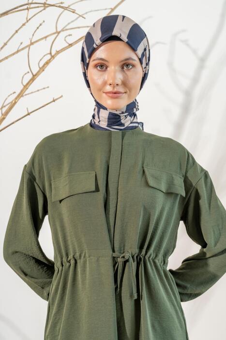 Kadın Zebra Desen Soft Eşarp LACİVERT 