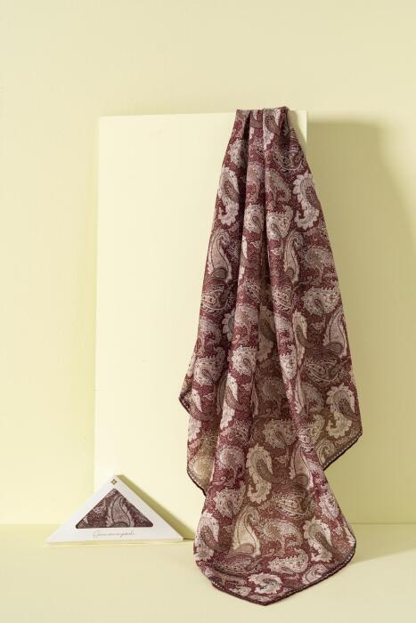 Kadın Pateh Soft Eşarp BORDO - Jawel