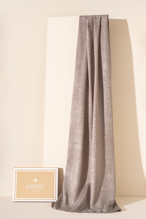 Kadın Libissa Modal Floş Şal KOYU VİZON - Jawel