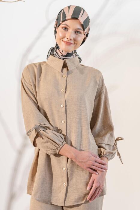 Kadın Zebra Desen Soft Eşarp HAKİ 