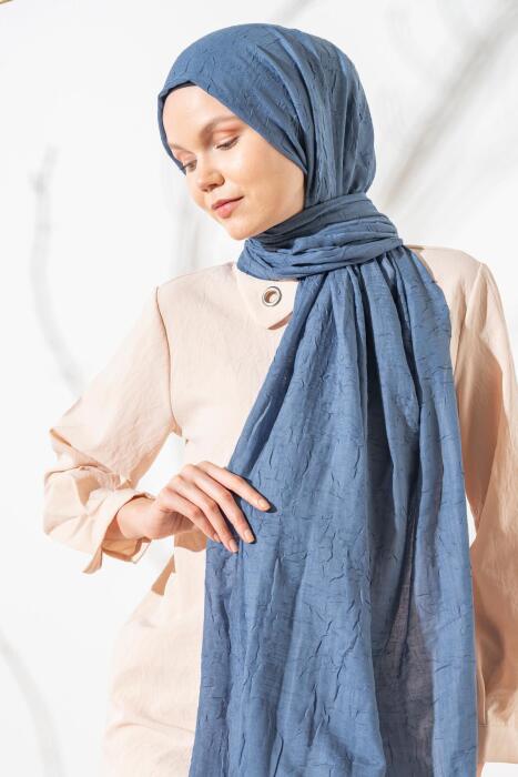 Kadın Bambu Şal İNDİGO - Jawel