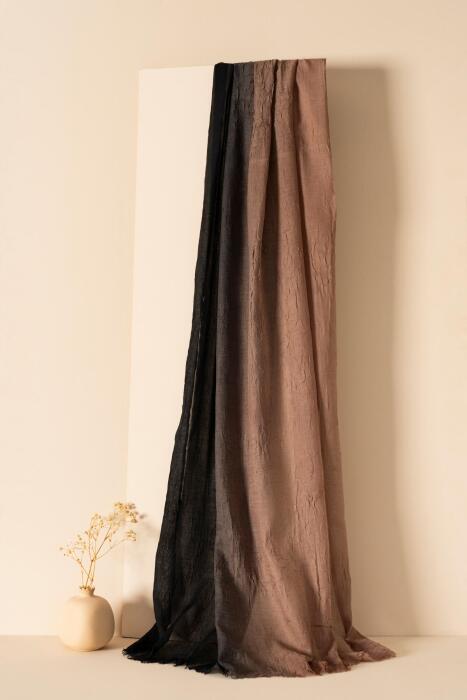 Kadın Degrade Konfor Şal SİYAH KAHVE - Jawel