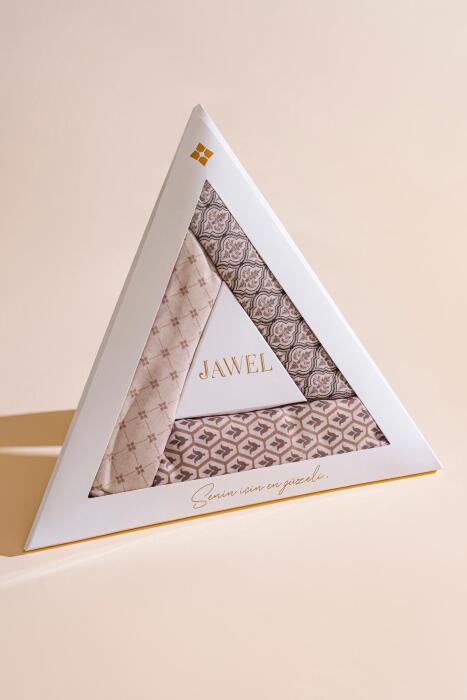 Kadın Soft Eşarp Paketi (Kahve Krem-Kahve-Sütlü Kahve) - Jawel