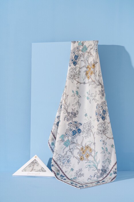 Kadın Spring Soft Limira Eşarp SOLUK MAVİ - Jawel