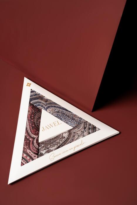 Kadın Etnik Desen Soft Eşarp Paketi (Vizon-Lacivert Vizon-Bordo) - Jawel