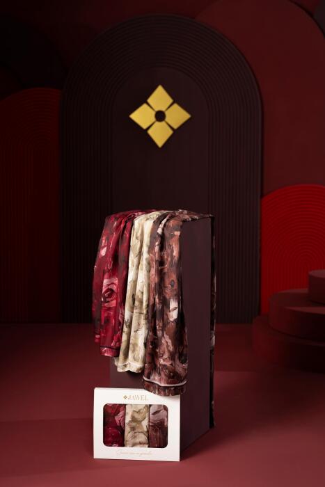 Kadın Mellas Soft Şal Paket (Bordo-Sütlü Kahve-Kahve) - Jawel