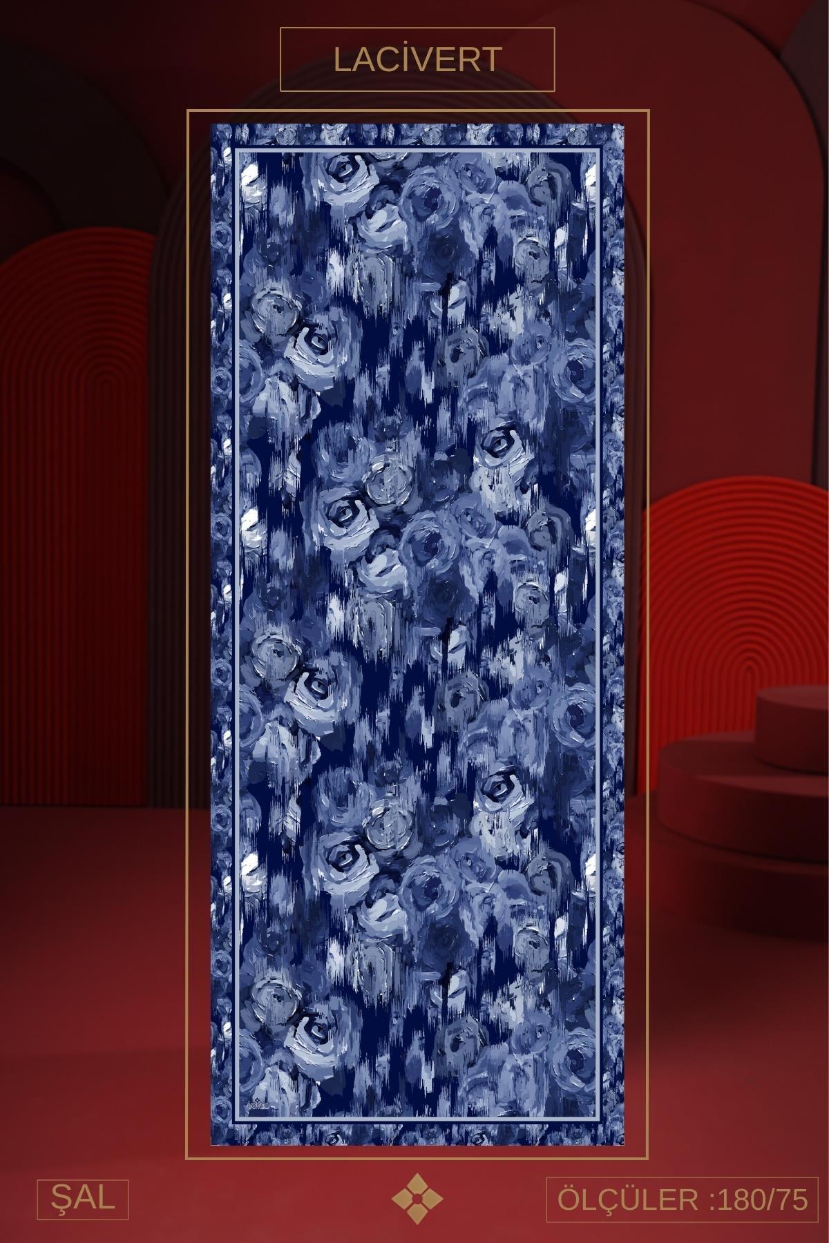 Kadın Mellas Soft Şal Lacivert