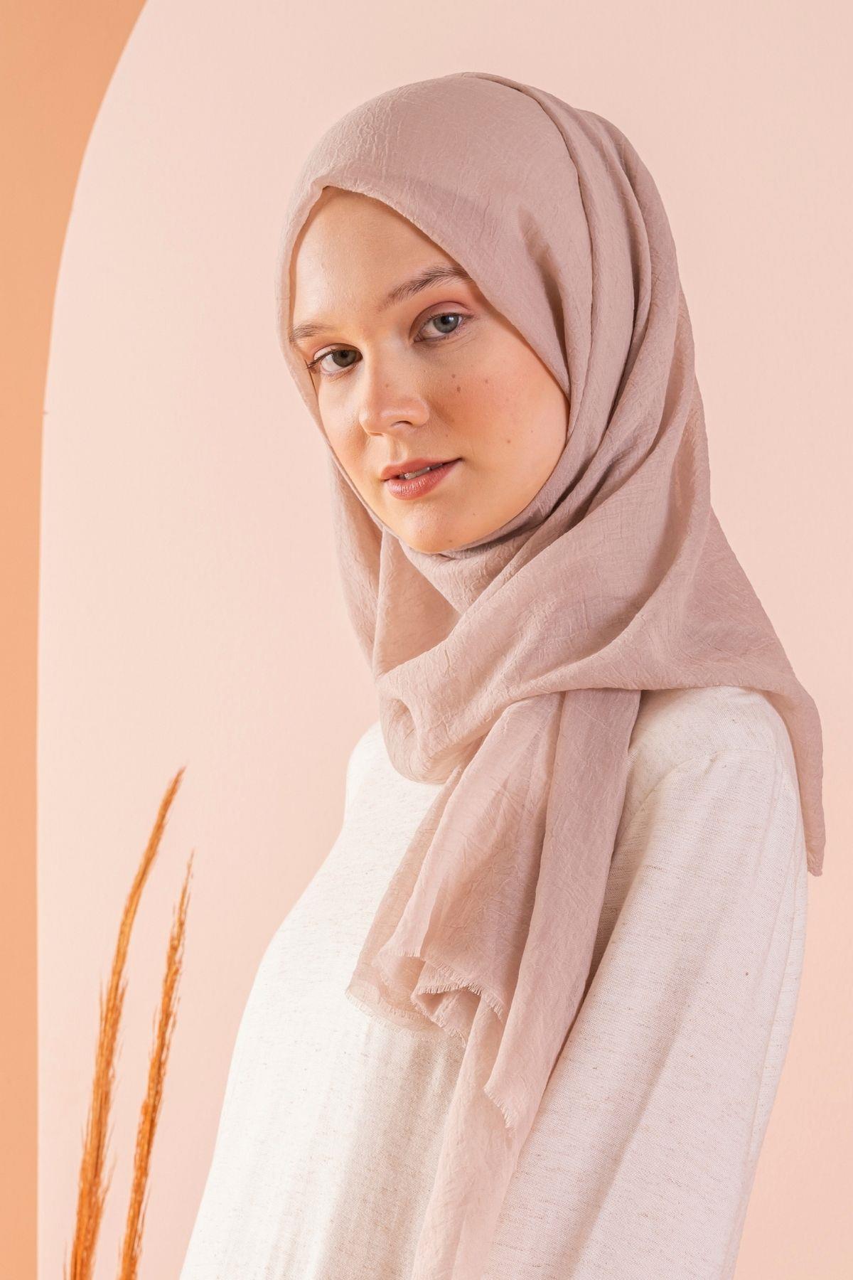 Kadın Konfor Şal 195/85 Cm AÇIK BEJ