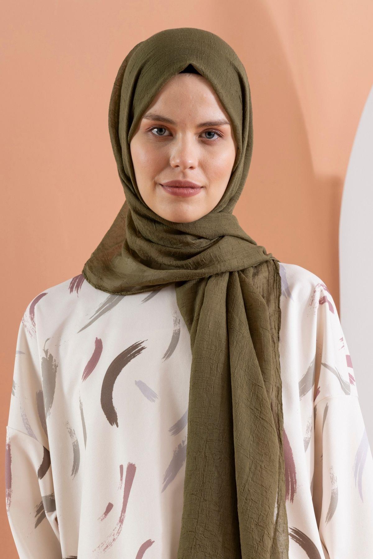 Kadın Konfor Şal 195/85 Cm HAKİ