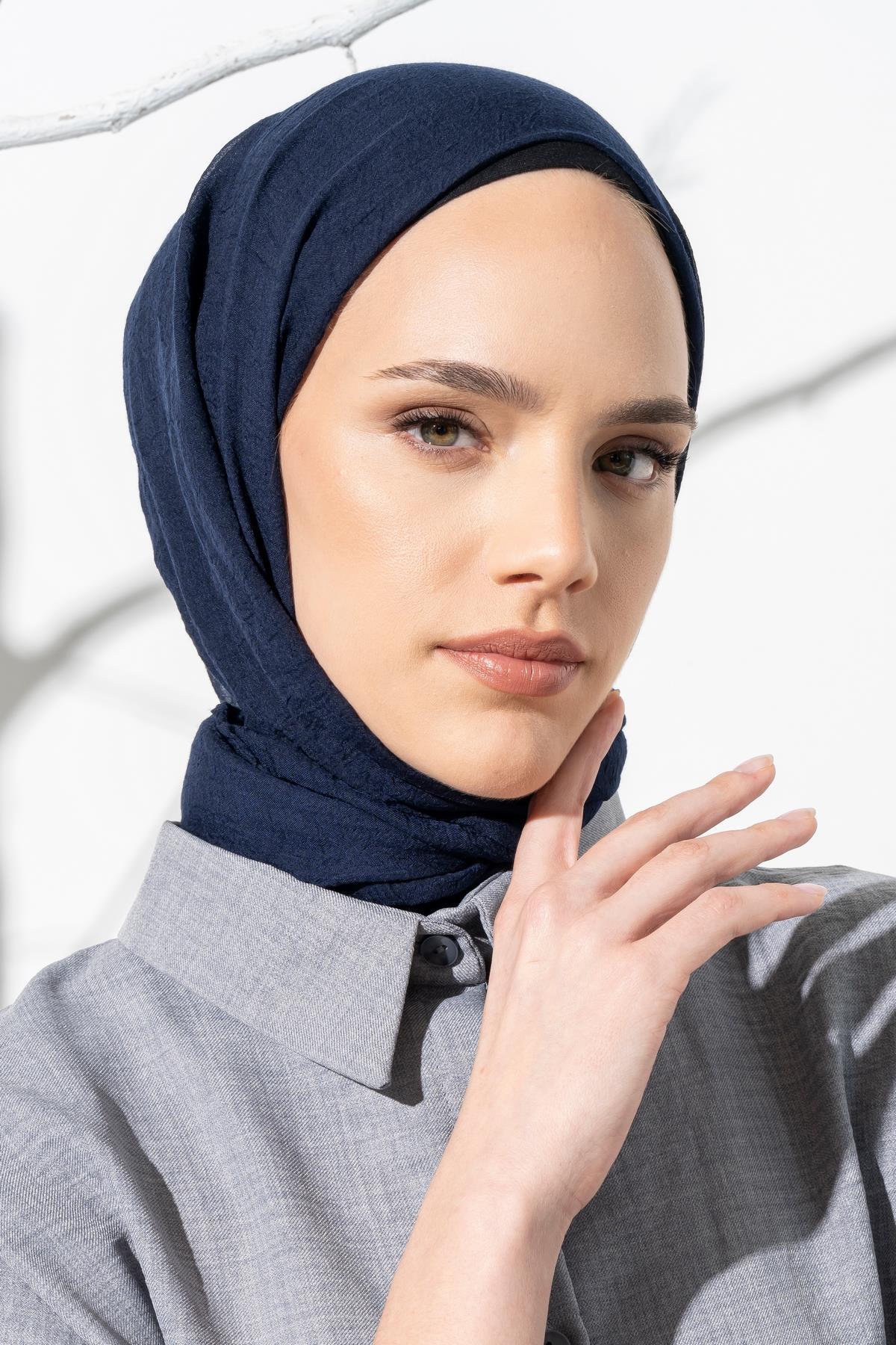 Kadın Konfor Şal 195/85 Cm KOYU LACİVERT