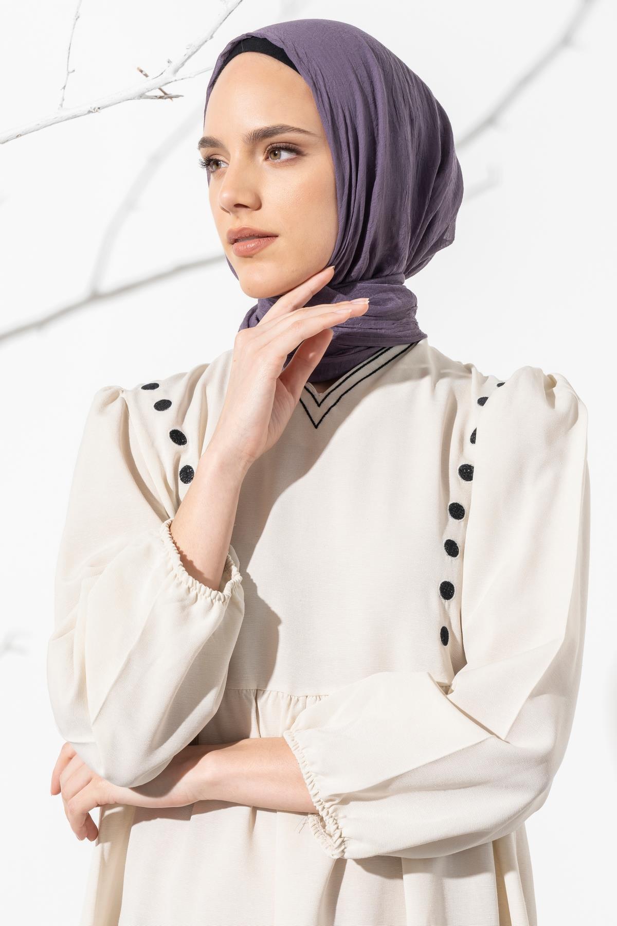 Kadın Konfor Şal 195/85 Cm MOR