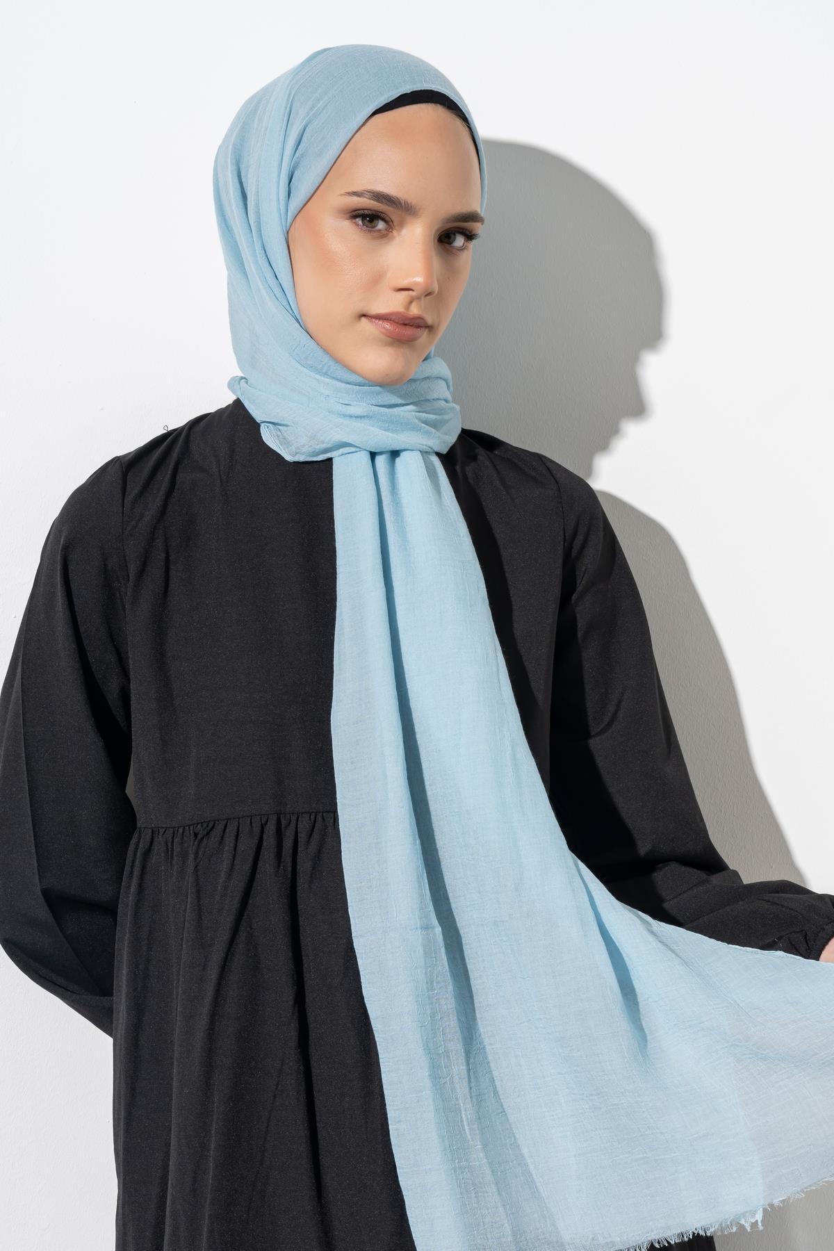 Kadın Konfor Şal 195/85 Cm BEBE MAVİ