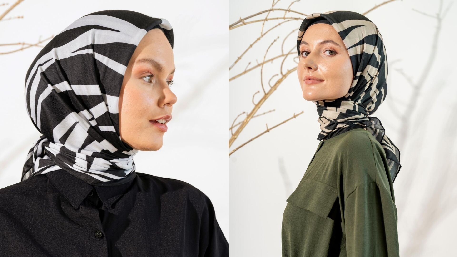 Zebra Desenli Eşarp Nasıl Kombinlenir?