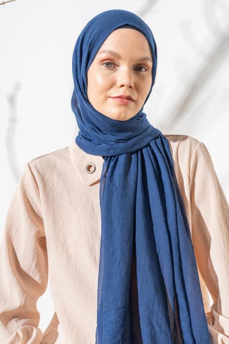 Kadın Konfor Şal 195/85 Cm İNDİGO - Jawel