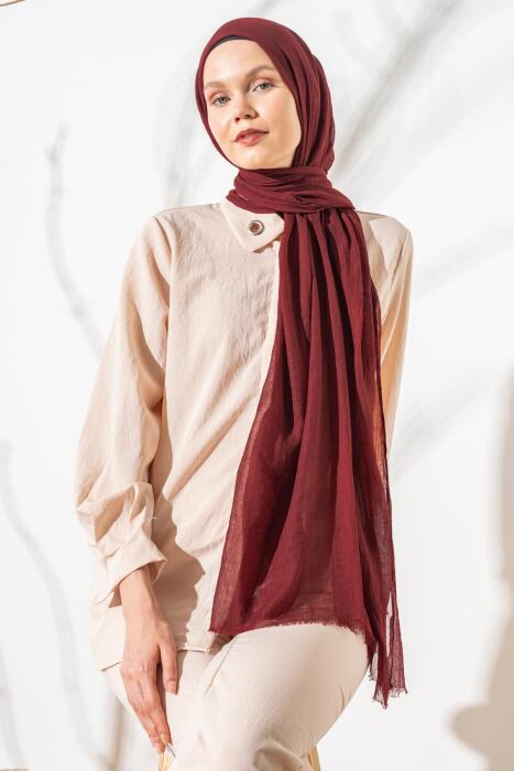 Kadın Konfor Şal 195/85 Cm BORDO 
